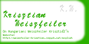 krisztian weiszfeiler business card